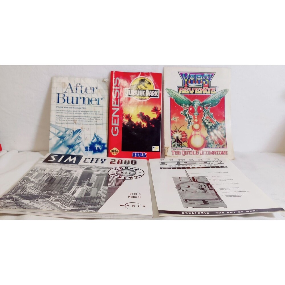 Sim 2000 Sega Game Gear Console instruction Manuals, Atari Booklet, After Burner